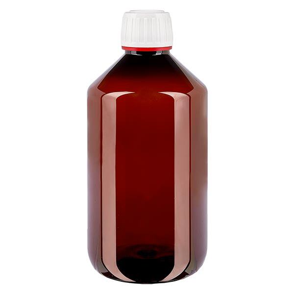 Butelka PET 500 ml z białymi drobnymi rowkami OV Butelka PET 500 ml z białymi drobnymi rowkami OV