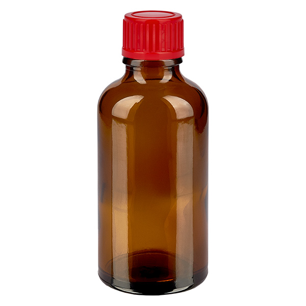 Butelka 50 ml 11 mm SV czerwony STD BrownLine UT18/50