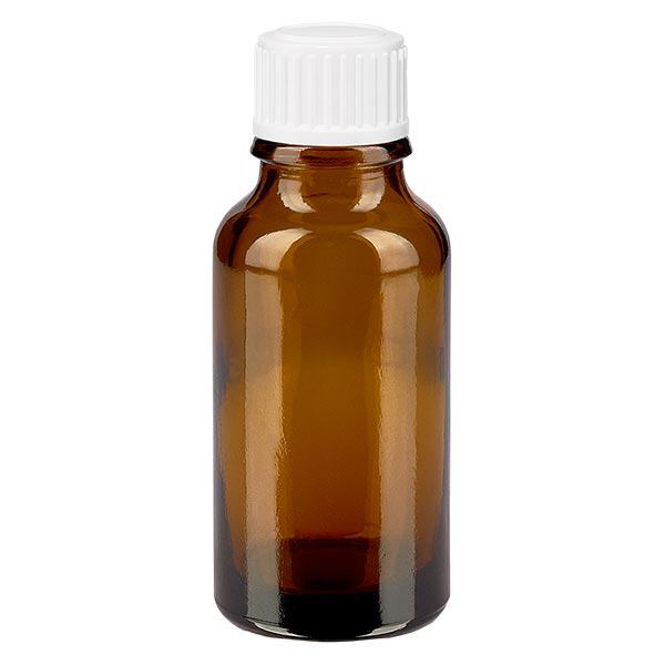 Butelka apteczna brązowa 20ml zakrętka biała St Butelka apteczna brązowa 20ml zakrętka biała St