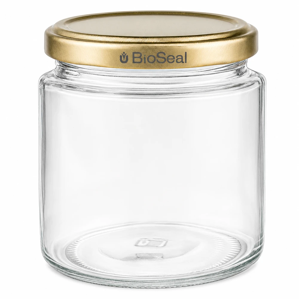 350g Honigglas + BioSeal Deckel gold UNiTWIST 350g Honigglas + BioSeal Deckel gold UNiTWIST