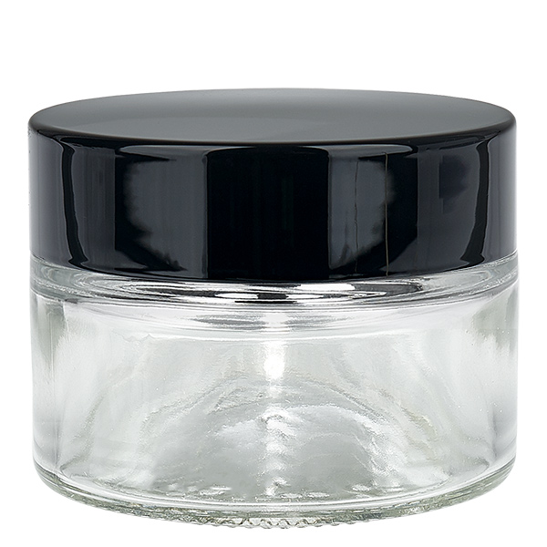 Szklany słoik 30 ml przezroczysty z pokrywką UNiTWIST Szklany słoik 30 ml przezroczysty z pokrywką UNiTWIST