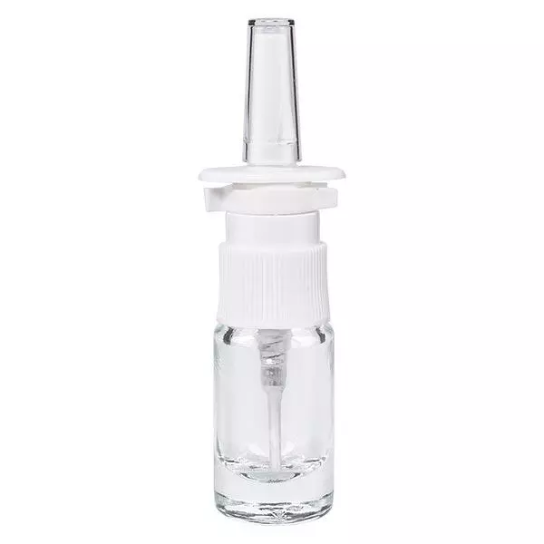 Butelka apteczna przezroczysta 5ml atomizer do nosa biały St Butelka apteczna przezroczysta 5ml atomizer do nosa biały St
