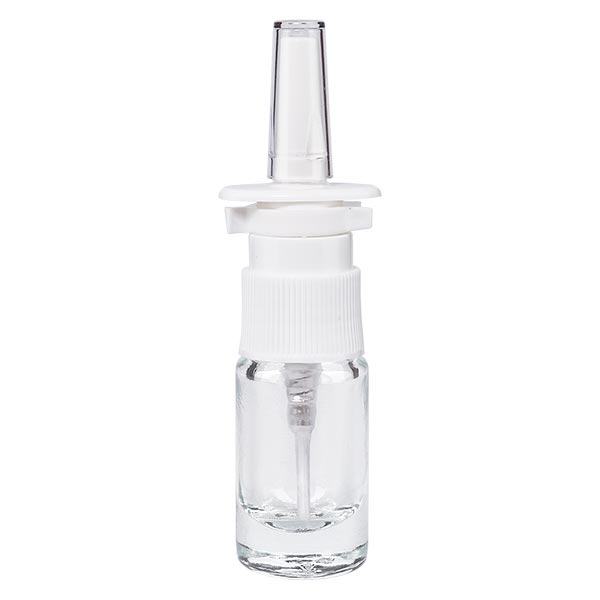 Butelka apteczna przezroczysta 5ml atomizer do nosa biały St Butelka apteczna przezroczysta 5ml atomizer do nosa biały St