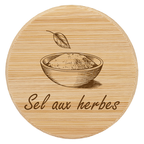 Osłona z drewna "Sel aux herbes" dla WECK RR60 Osłona z drewna "Sel aux herbes" dla WECK RR60