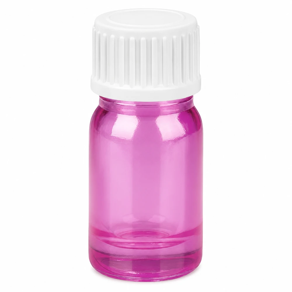 Butelka z zakraplaczem 5 ml 0,9 mm biała standardowa PurpleLine UT18/5 Butelka z zakraplaczem 5 ml, fioletowa, przezroczysta, z białą zakrętką UT18/5 PurpleLine