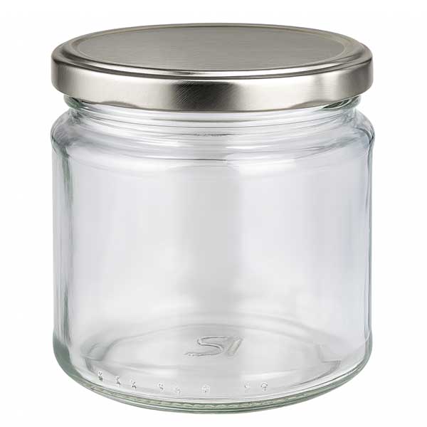 Słoik okrągły 212 ml z pokrywką BasicSeal srebrną UNiTWIST