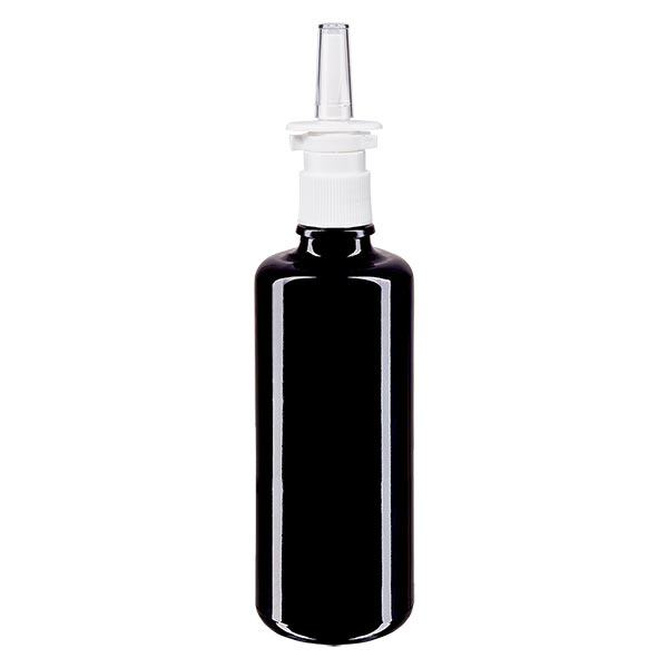 Butelka apteczna viol. 50ml atomizer do nosa biały St Butelka apteczna viol. 50ml atomizer do nosa biały St