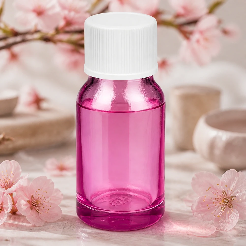 Butelka 10 ml z zakrętką 11 mm, biała, standardowa PurpleLine UT18/10 Wysokiej jakości fioletowa szklana butelka 10 ml z białą zakrętką do produktów kosmetycznych