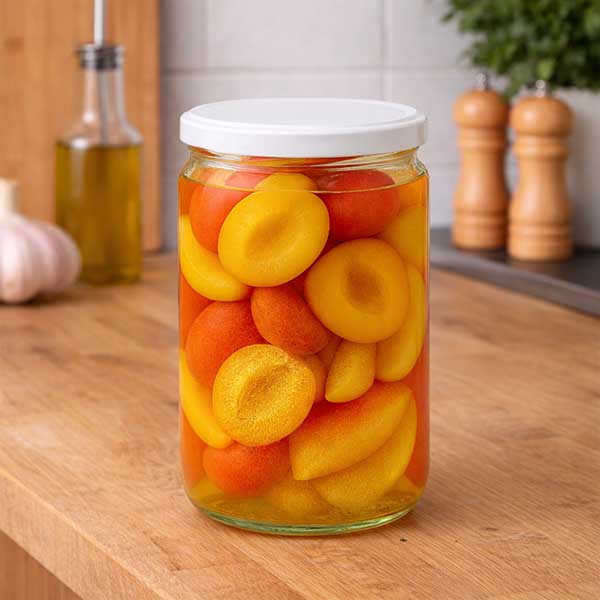 Słoik okrągły 795 ml z pokrywką BasicSeal biała UNiTWIST