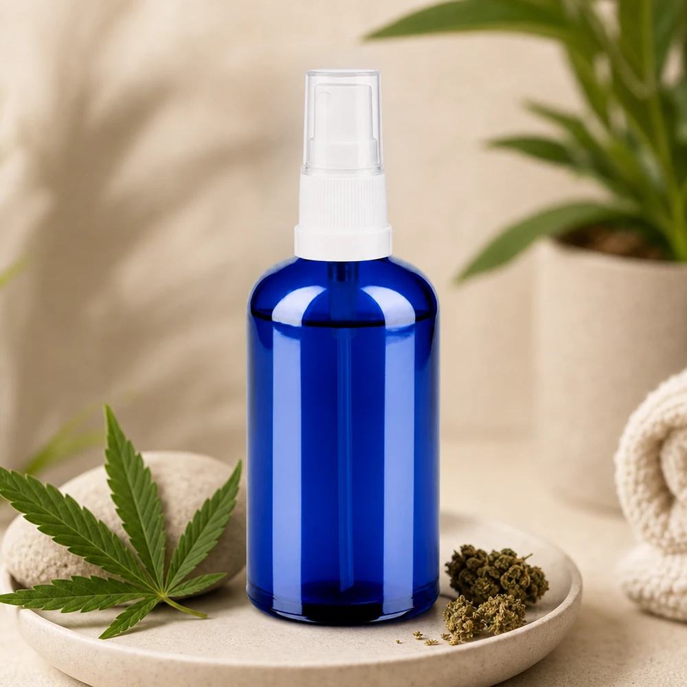 100 ml butelka ze spryskiwaczem biała/przezroczysta STD BlueLine UT18/100 Przezroczysta butelka z rozpylaczem BlueLine 100 ml z białym atomizerem do profesjonalnych zastosowań