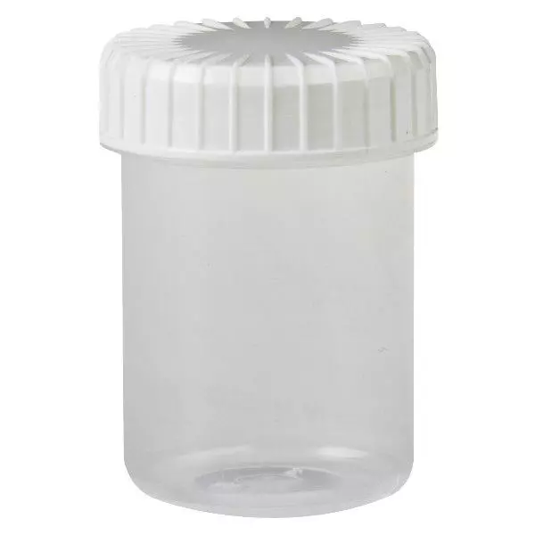 Przezroczysty zakręcany słoik 40 ml z rowkowaną wersją. Przezroczysty zakręcany słoik 40 ml z rowkowaną wersją.