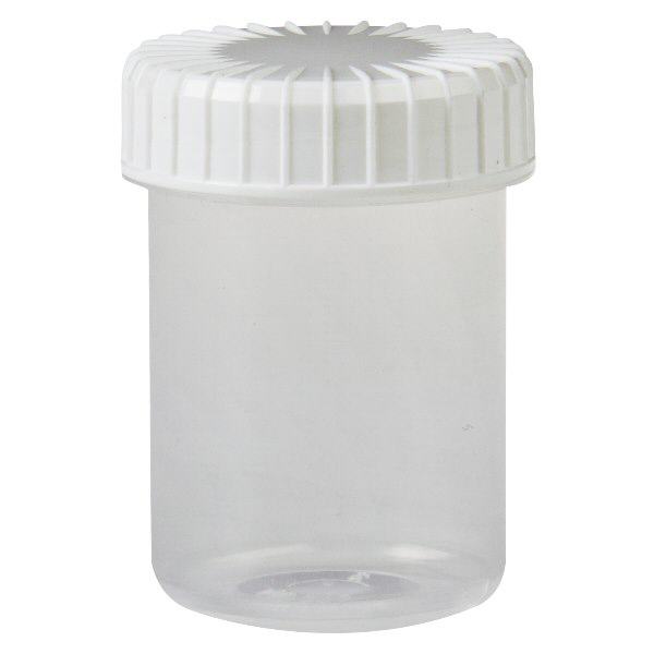 Przezroczysty zakręcany słoik 40 ml z rowkowaną wersją. Przezroczysty zakręcany słoik 40 ml z rowkowaną wersją.