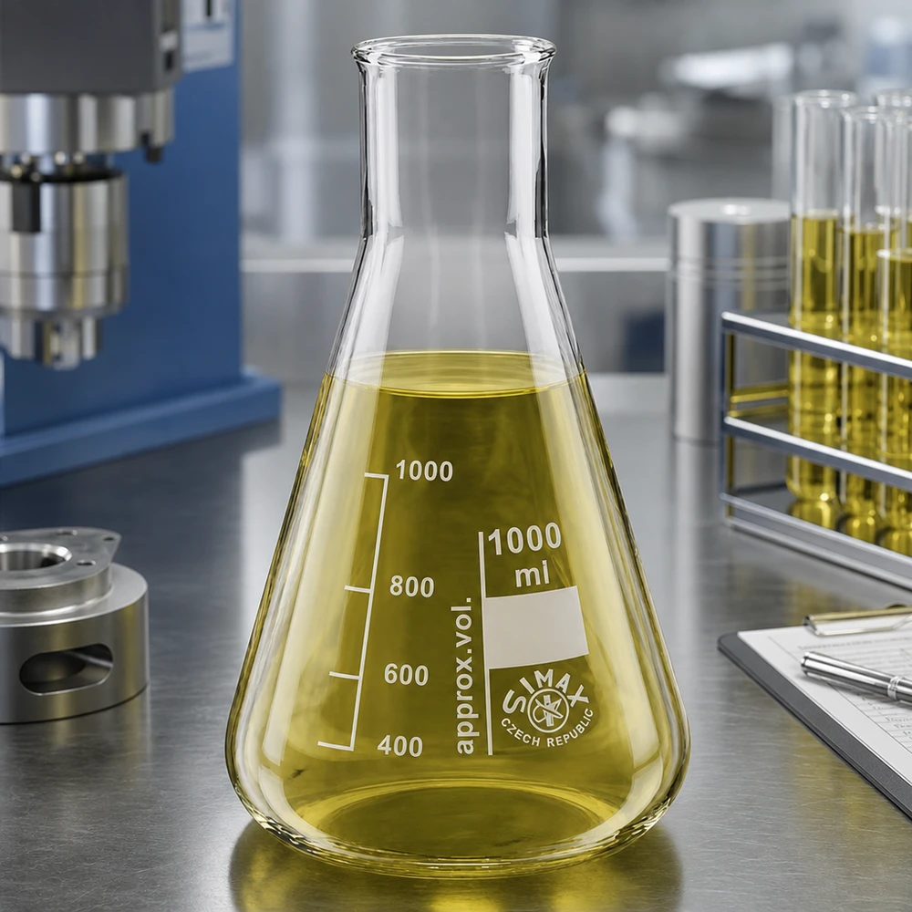 Kolba Erlenmeyera o pojemności 300 ml z szeroką szyjką i stożkowym kształtem zapewniającym optymalne mieszanie płynów