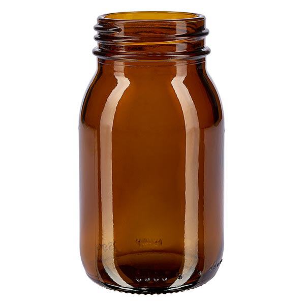 Bursztynowa butelka z szeroką szyjką 150 ml Bursztynowa butelka z szeroką szyjką 150 ml