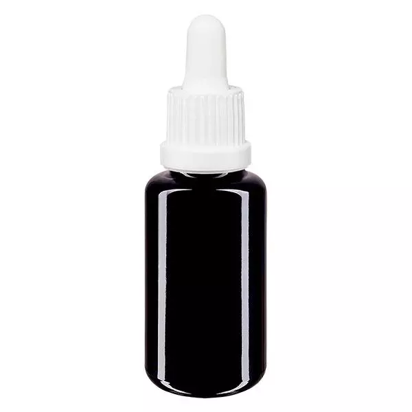 Butelka apteczna viol. 20ml pipeta biała OV Butelka apteczna viol. 20ml pipeta biała OV