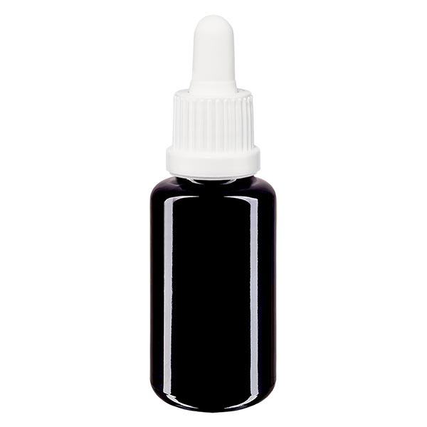 Butelka apteczna viol. 20ml pipeta bia&#322;a OV