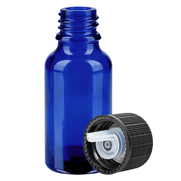 20 ml butelka z kroplomierzem 1 mm czarna STD BlueL. UT18/20
