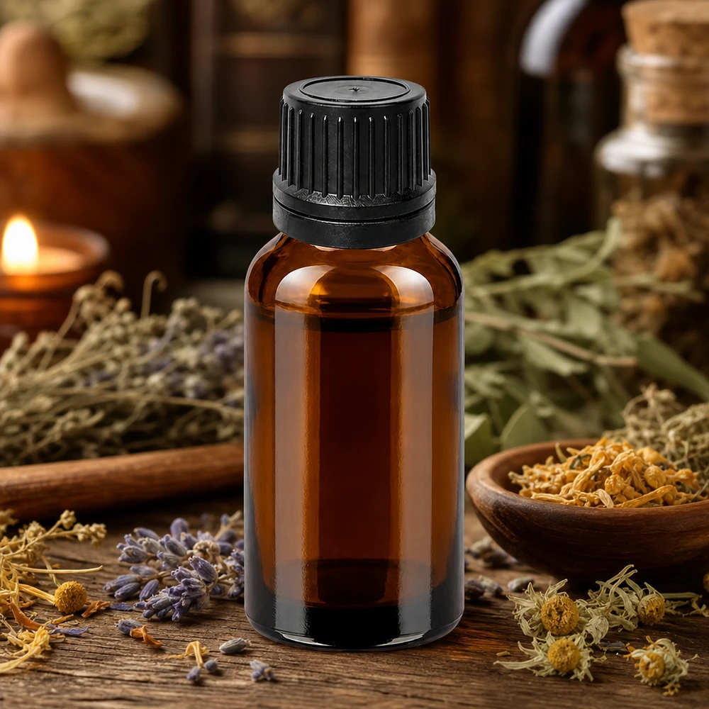 20 ml butelka z kroplomierzem 1 mm czarna OV BrownLine UT18/20 Butelka z zakraplaczem BrownLine 20 ml z precyzyjnym zakraplaczem 1 mm do minimalnych dawek