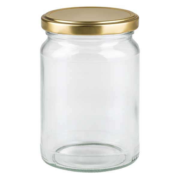 205 ml okrągły słoik ze złotym wieczkiem BasicSeal UNiTWIST