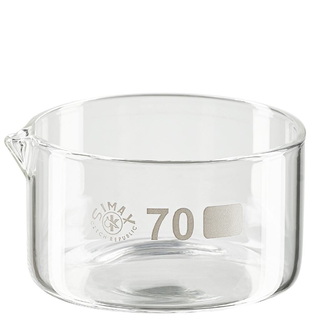 Naczynie do krystalizacji 100 ml z borokrzemianową wylewką Naczynie do krystalizacji 100 ml z borokrzemianową wylewką