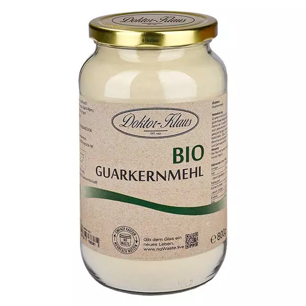 800g organicznej gumy guar Doktor-Klaus noWaste 800g organicznej gumy guar Doktor-Klaus noWaste