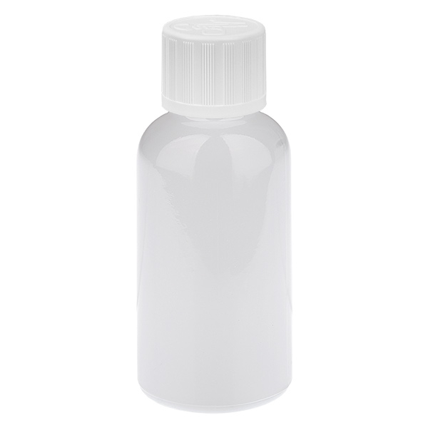 Butelka z zakraplaczem 30 ml, 1,2 mm, biała, standardowa z zabezpieczeniem przed dziećmi WhiteLine UT18/30 Butelka z zakraplaczem 30 ml, 1,2 mm, biała, standardowa z zabezpieczeniem przed dziećmi WhiteLine UT18/30