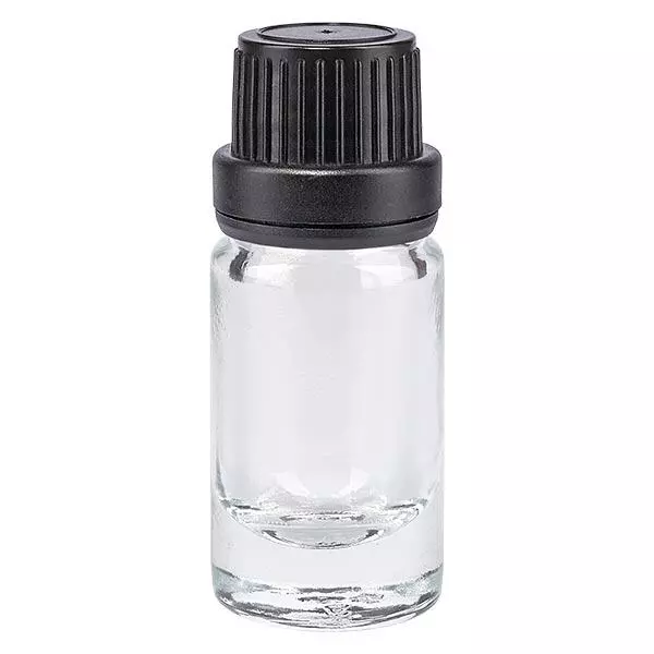 Butelka apteczna przezroczysta 5ml drip v. Pr. 2mm czarny OV