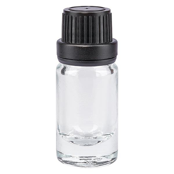 Butelka apteczna przezroczysta 5ml drip v. Pr. 2mm czarny OV Butelka apteczna przezroczysta 5ml drip v. Pr. 2mm czarny OV