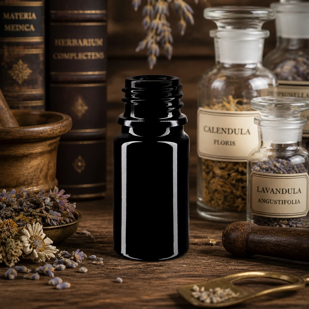 Kompaktowa szklana buteleczka z zakraplaczem Orion o pojemności 5 ml - idealna do podróży i aromaterapii w podróży