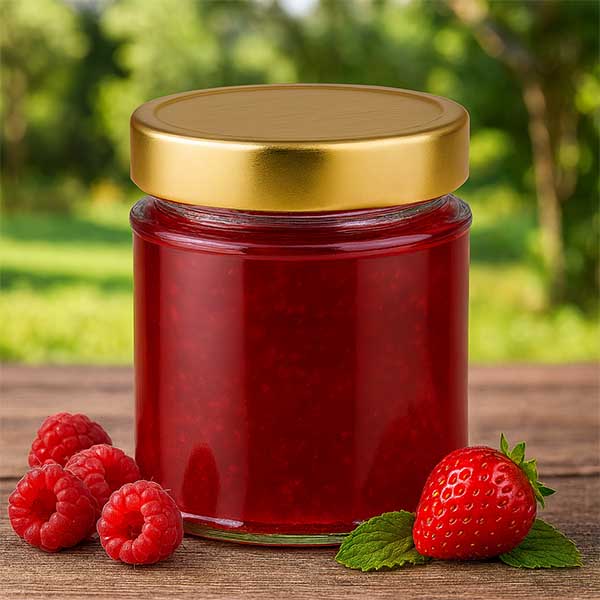 154 ml okrągłe szkło z pokrywką BasicSeal złota deep UN..