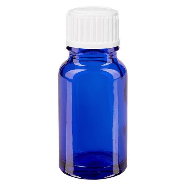 Butelka apteczna niebieska 10ml zakrętka białe kuleczki St Butelka apteczna niebieska 10ml zakrętka białe kuleczki St