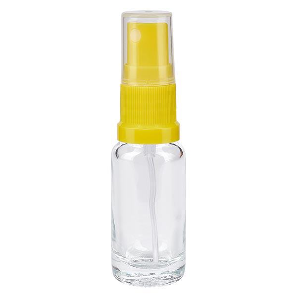 Butelka apteczna przezroczysta 10ml spray top żółta Butelka apteczna przezroczysta 10ml spray top żółta