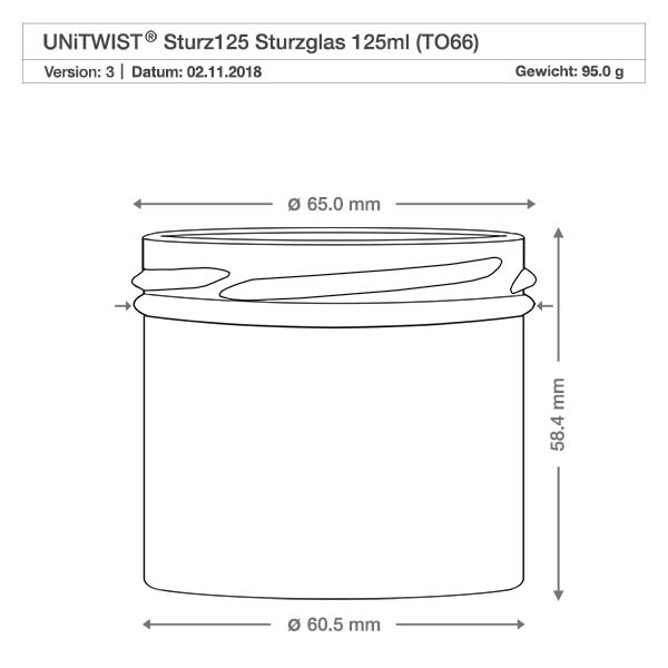 UNiTWIST Sturz125 - kubki o pojemności 125ml TO66 UNiTWIST Sturz125 - kubki o pojemności 125ml TO66