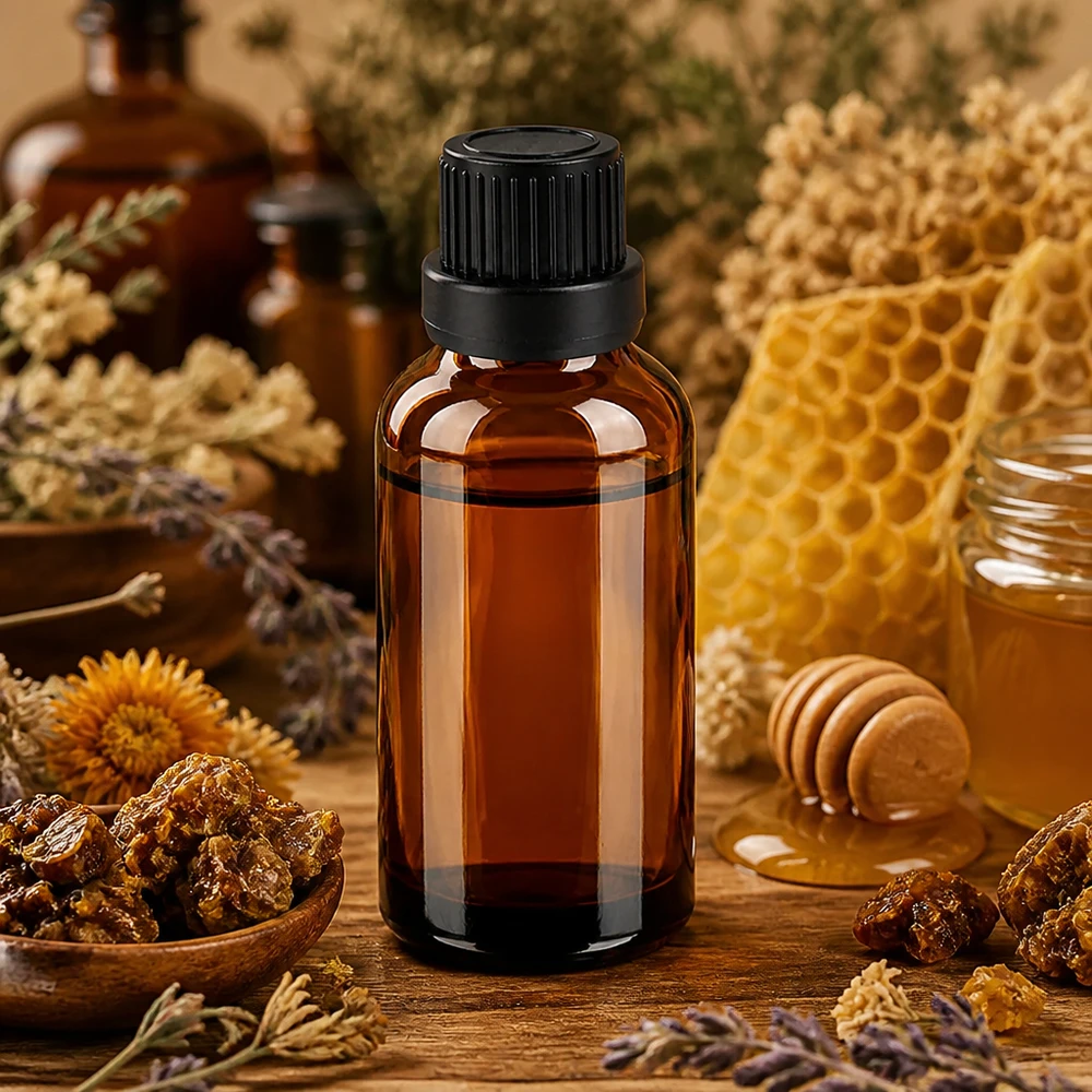 Butelka 30 ml 11 mm SV czarna OV BrownLine UT18/30 Kompaktowa butelka z bursztynowego szkła o pojemności 30 ml, idealna do aromaterapii i naturalnych środków leczniczych