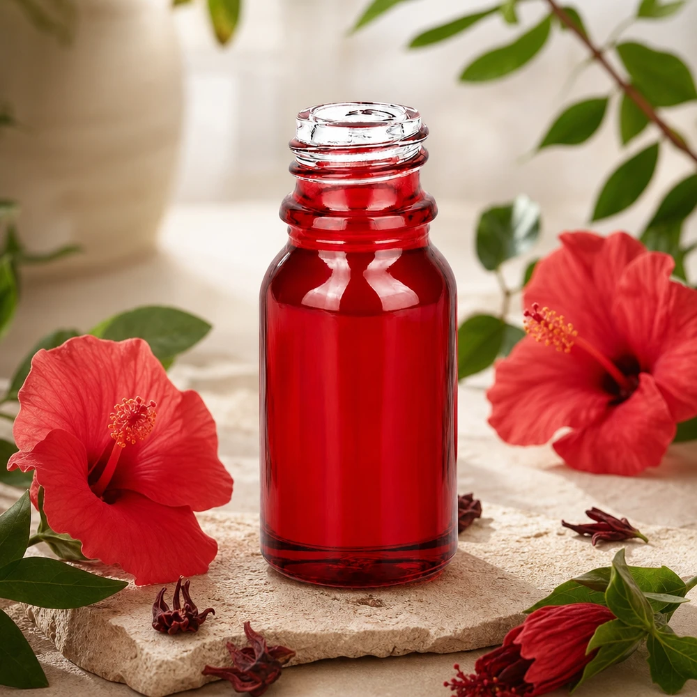 Elegancka czerwona butelka apteczna 10ml RedLine UT18/10 z zakrętką UNiTWIST do kosmetyków naturalnych