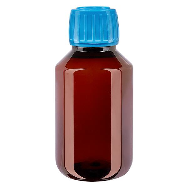 Butelka PET 100ml z niebieską nakrętką OV Butelka PET 100ml z niebieską nakrętką OV