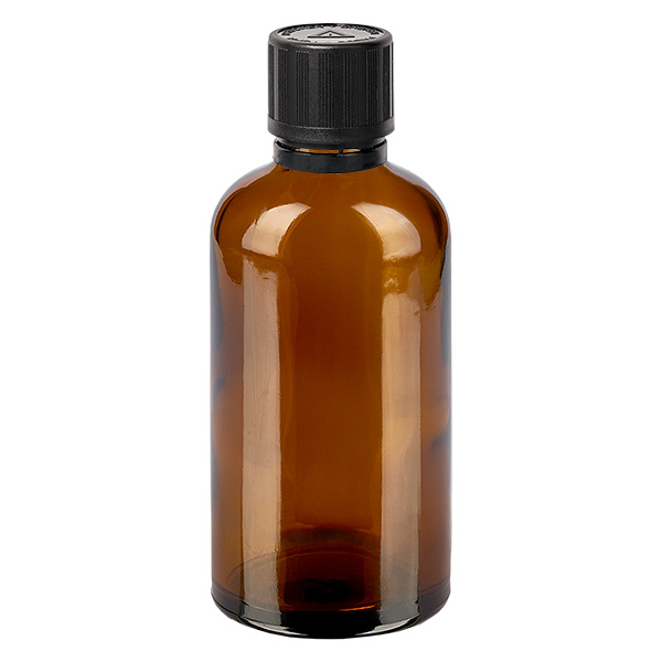 100 ml butelka z kroplomierzem 1 mm s. OV KiSi Bli BrownL. UT18/100