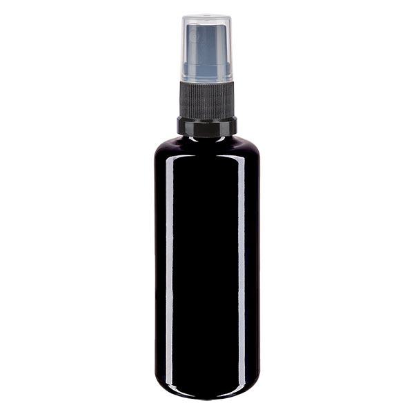 Butelka apteczna viol. 50ml nasadka rozpylająca czarna Butelka apteczna viol. 50ml nasadka rozpylająca czarna