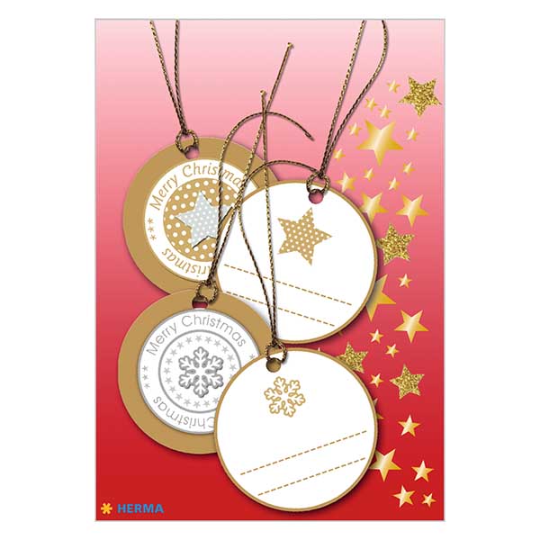 Zawieszka &quot;Gwiazdy&quot; (4 sztuki) z brokatem 3D | 6 papierowych zawieszek z nitk&#261;.