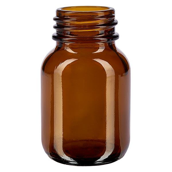 Bursztynowa butelka z szerok&#261; szyjk&#261; o pojemno&#347;ci 50 ml