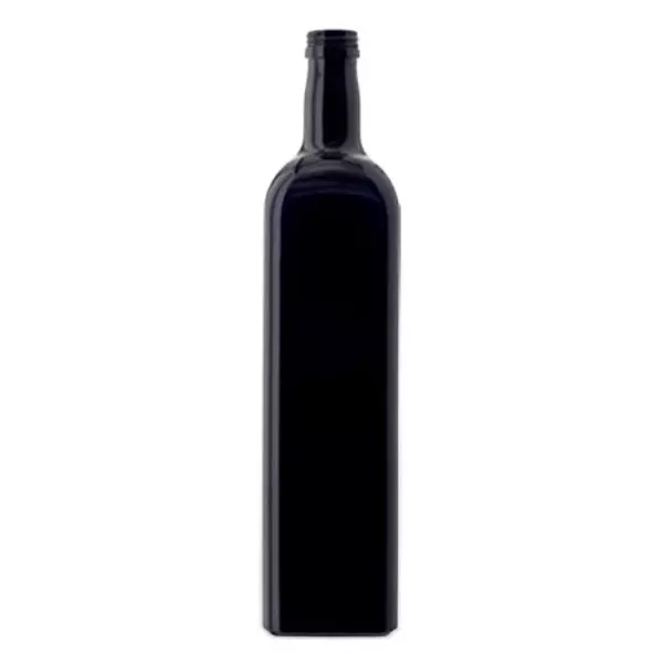 Butelka na olej z fioletowego szkła 1000 ml kwadratowa, UNI 31,5x24
