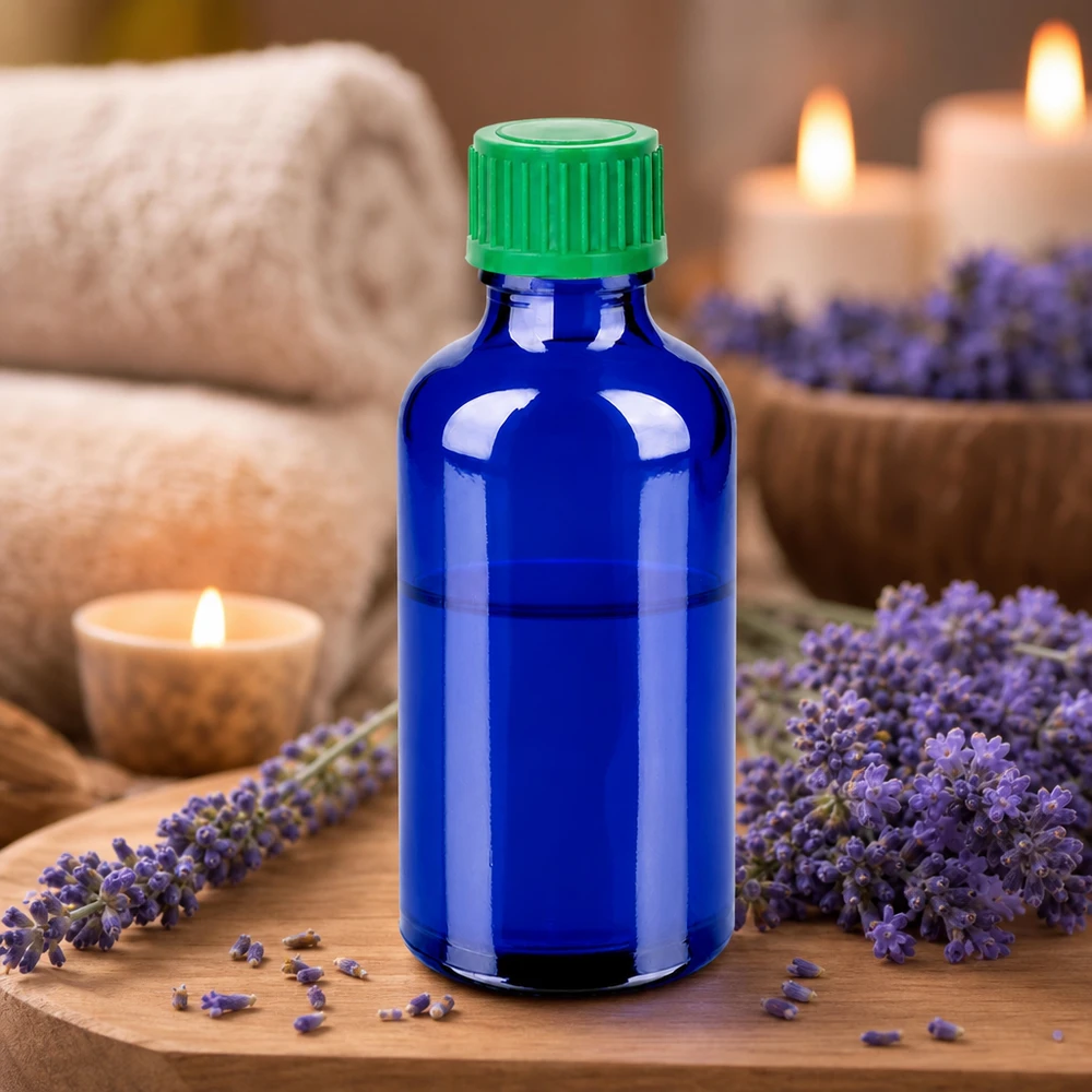 50 ml butelka z kroplomierzem wykonana z wytrzymałego szkła z precyzyjnym dozownikiem 0,8 mm do aromaterapii