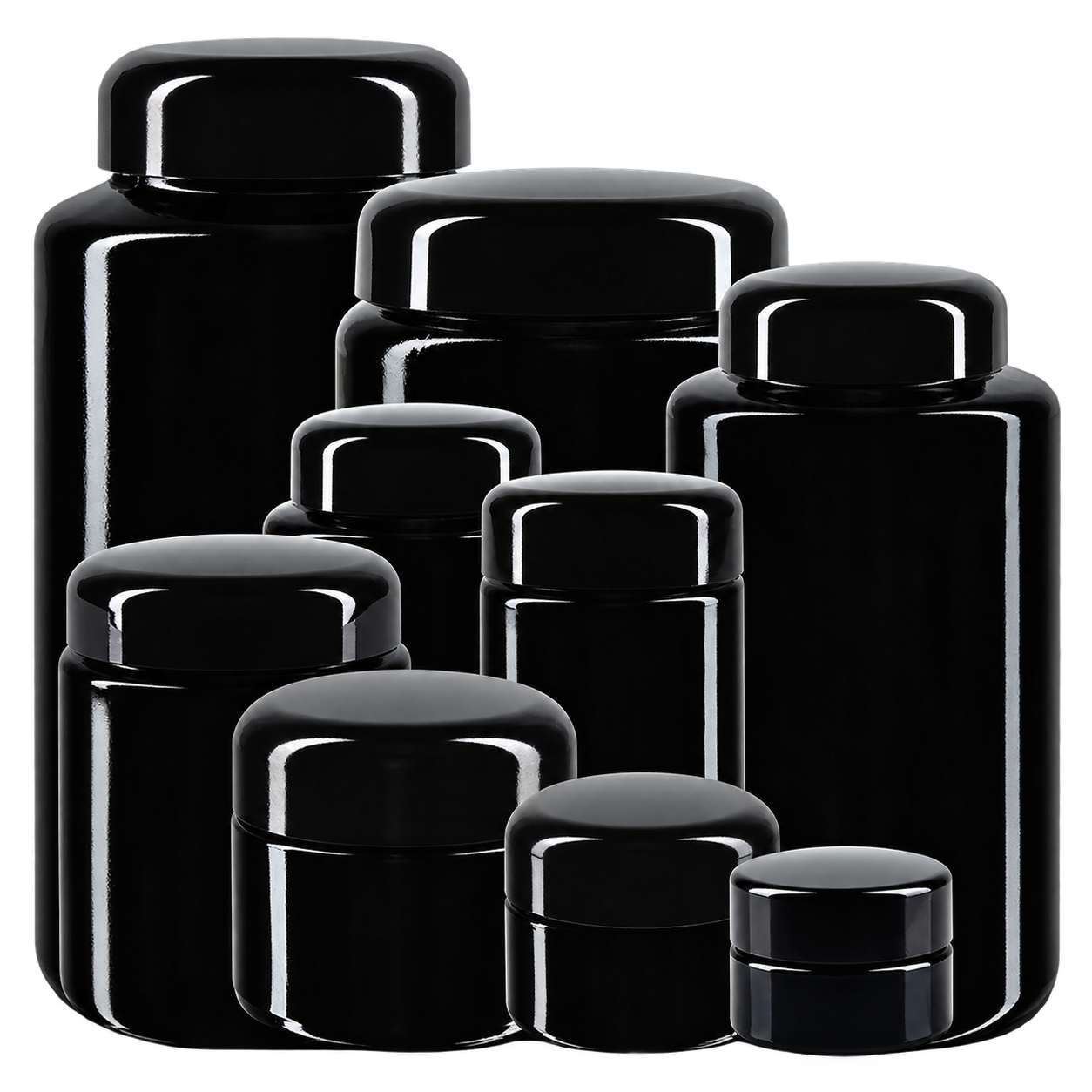 Fioletowe słoiki (szkło Miron)