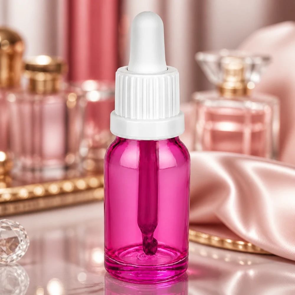 Elegancka 10 ml butelka z pipetą w kolorze fioletowym do olejków eterycznych OV PurpleLine UT18/10
