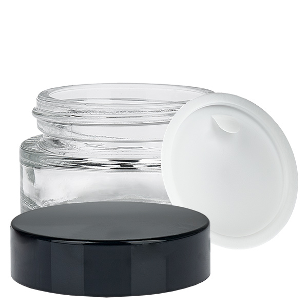 Szklany słoik 20 ml przezroczysty z pokrywką UNiTWIST Szklany słoik 20 ml przezroczysty z pokrywką UNiTWIST