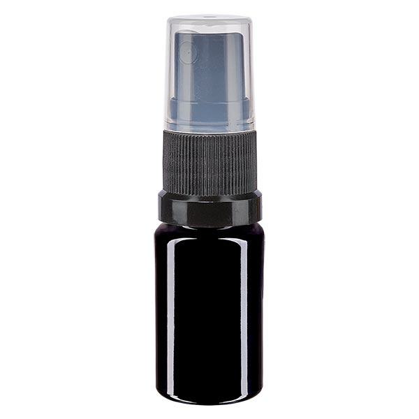 Butelka apteczna viol. 5ml nasadka rozpylająca czarna Butelka apteczna viol. 5ml nasadka rozpylająca czarna