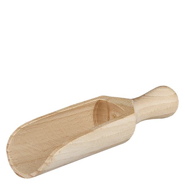 Drewniana łopata w rozmiarze M o półokrągłym kształcie i długości 14 cm Drewniana łopatka rozmiar M półokrągła 14cm długości wykonana z naturalnego drewna do kuchni i gospodarstwa domowego