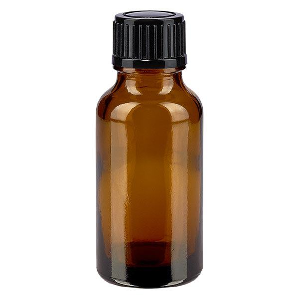 Butelka apteczna brązowa 20ml drip v. 1mm czarny szt Butelka apteczna brązowa 20ml drip v. 1mm czarny szt