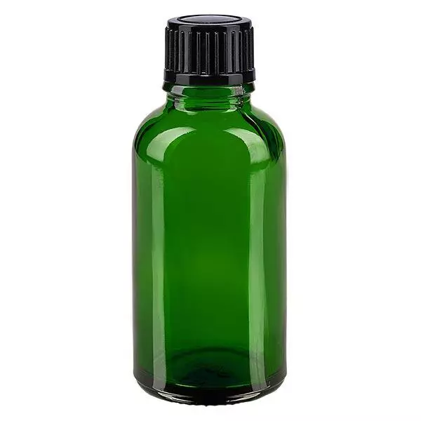 Butelka apteczna zielona 30ml zakrętka czarna szt. Butelka apteczna zielona 30ml zakrętka czarna szt.