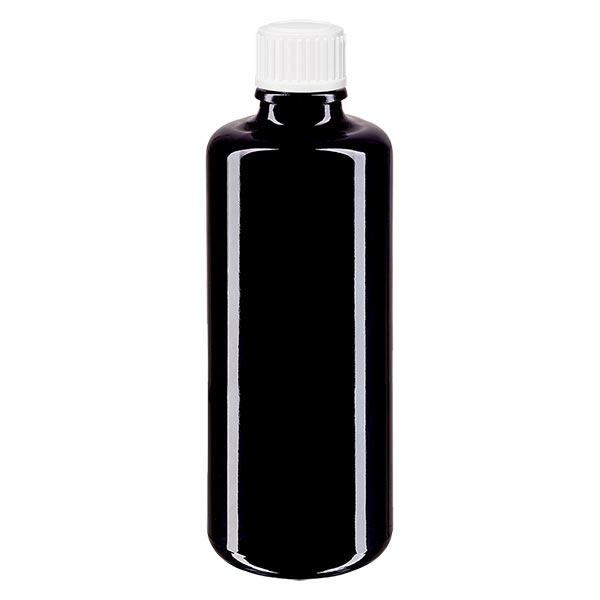 Butelka apteczna fioletowa 50 ml z zakraplaczem białym 0,8 mm St Butelka apteczna fioletowa 50 ml z zakraplaczem białym 0,8 mm St